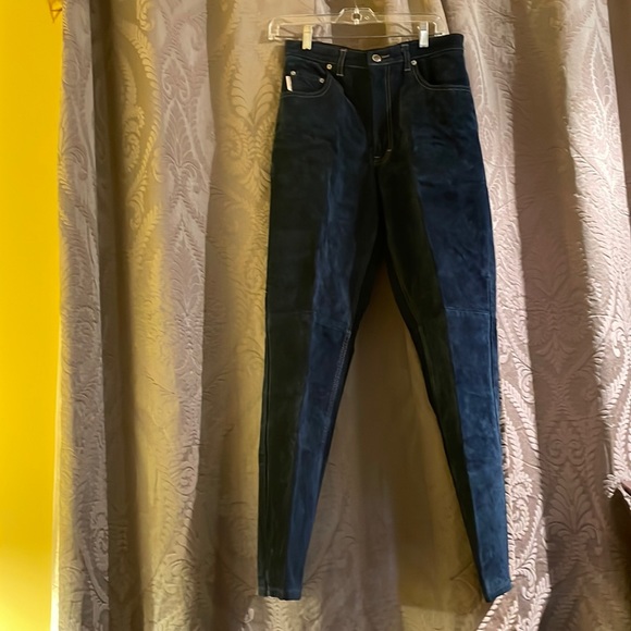 Washable Blue suede jeans by Wash & Wear in excellent condition. - Picture 1 of 4